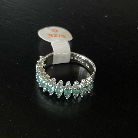 BP Paraiba Tourmaline Sterling Band (RBP 4624) - Picture 6 of 9